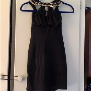Black Mini dress with gold detailing